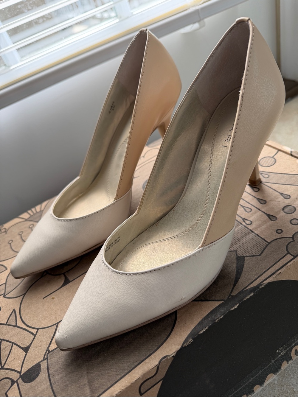 Tahari Classic Two-Tone Nude Pump Heels